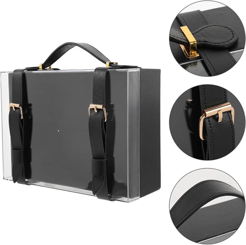Portable Acrylic Gift Box With Handle Compact Lightweight Storage For Wedding Birthday Party Favors - Image 5